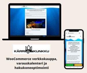 digitimantti, timanttipuoti, woocommerce verkkokauppa, varauskalenteri, paljujen vuokraus, kärrikunkku,