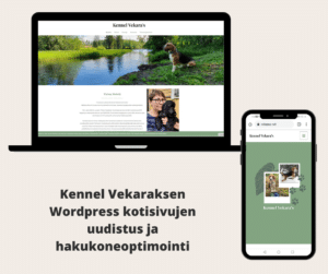 Wordpress kotisivut, kotisivut, nettisivut, wordpress, vekaras.net, kennel vekaras,